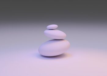 3d illustration of abstract stone balancing which can be useful for spirituality website/blog or you can use this anywhere you want.