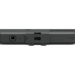 Logitech MeetUp 2 videobar in graphite vanuit een tweede hoek