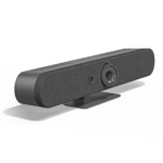 Logitech Rally Bar Mini in graphite, schuin van voren