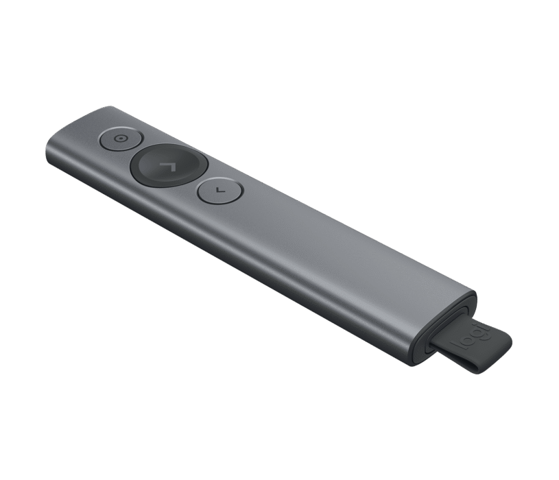 Logitech Spotlight presentatie-afstandsbediening in slate, vooraanzicht